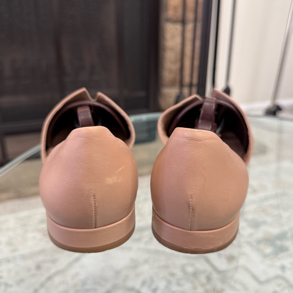 Vince Designer Tan Pinkish Made In Italy Darlington Flats Women’s Size 9 - Picture 5 of 14